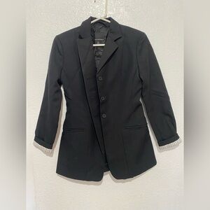 Banana Republic Black Blazer Womens Size 2 Tailored Career Jacket